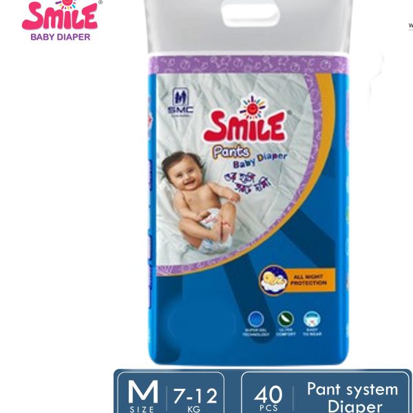Smile Baby Diaper Pant System M (7-12)kg 40 Pices