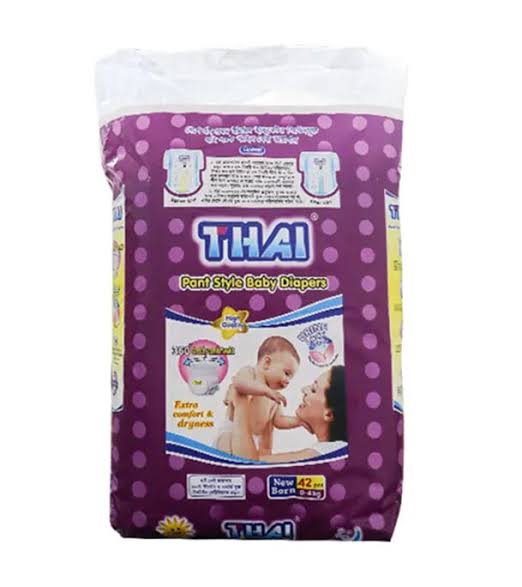 Thai Pant Style Baby Diaper Newborn (0-4 Kg) 42 Pcs