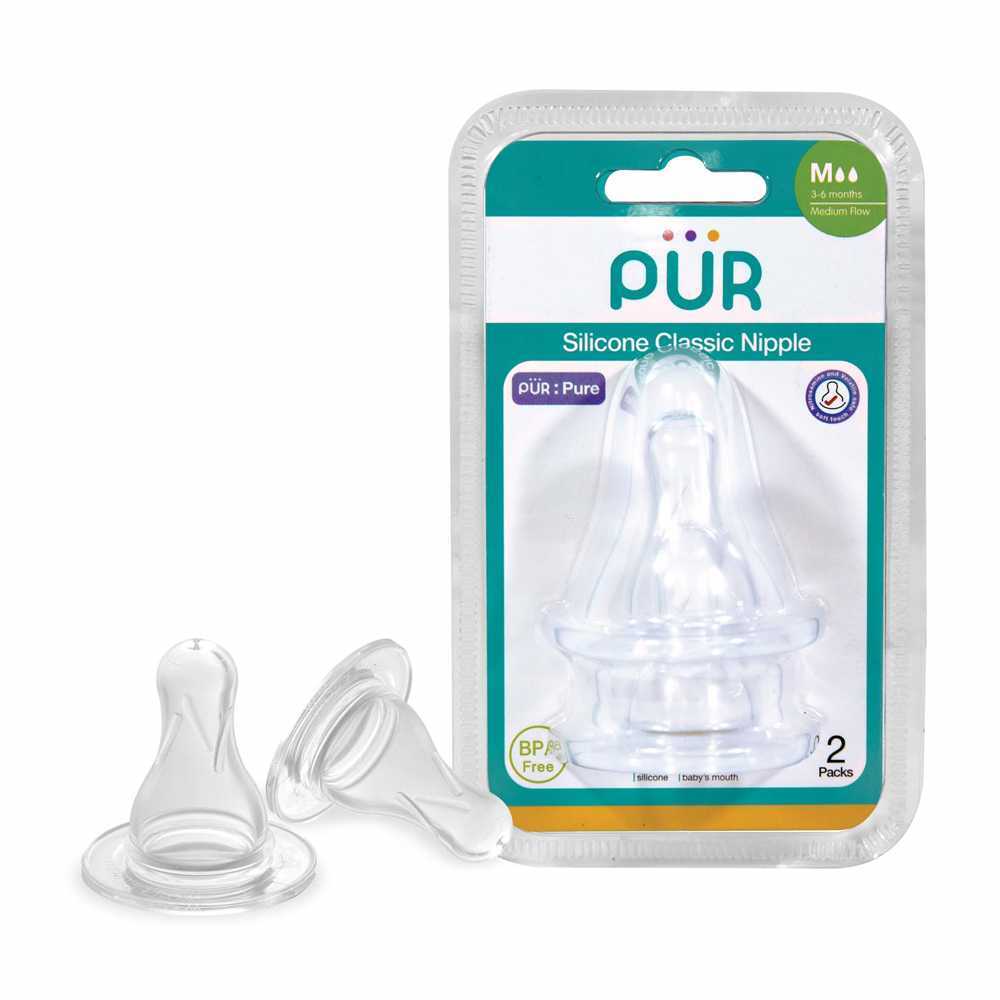 Pur Baby Standard Medium Flow Nipple M (3 M+) 2 Pices