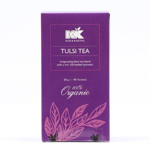 Kazi & Kazi Green Tulsi Tea 40 Tea Bags 60 Gm